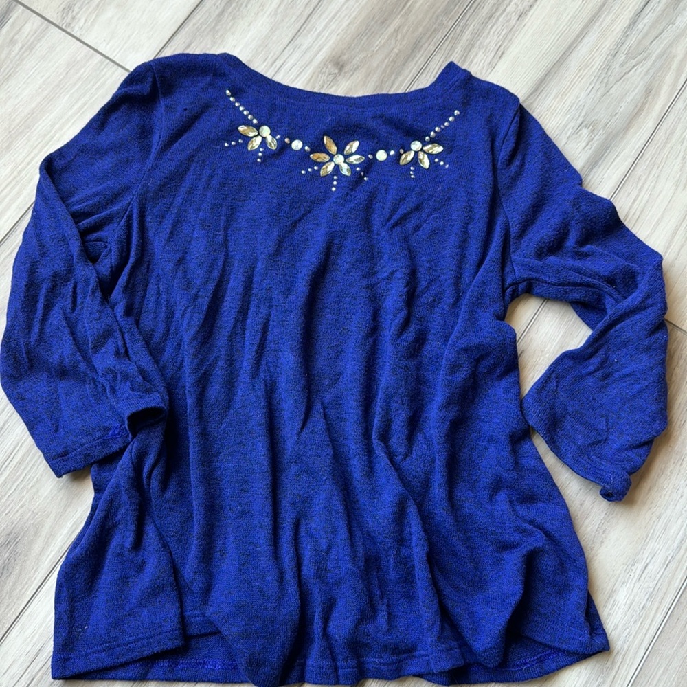 embellished knit top